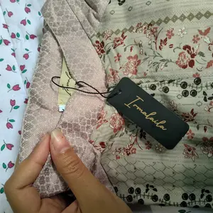 Ellena Dress Gamis Wanita Rayon Motif Mix Rayon Jaguard Lembut Adem Nyaman Daily Bumil dan Busui Friendly By Irmalaila