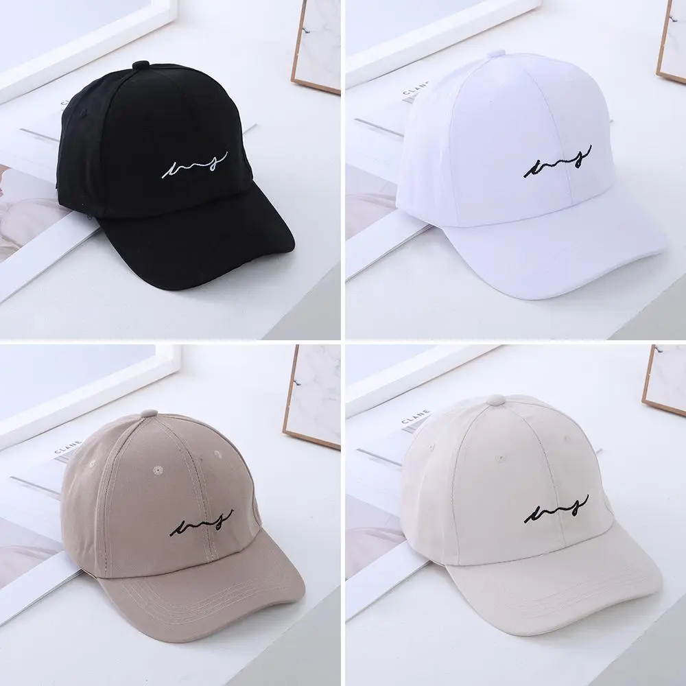 New Cotton Baseball Cap Women Casual Visor Embroidery Snapback Cap Summer Spring Unisex Solid Color Sun Hats Hip Hop Caps