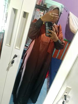 Product Review of Candy Outfitku - Luna dress (tanpa hijab) gamis gradasi silk sutra Baju Muslim Mewah Wanita from A**n 3