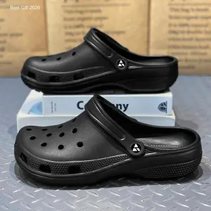 NEW CROCSS Sandal Clog Pria Kodok Baim Sendal Dewasa Casual CROCSS Cowok Slop Hitam Beige Puith | Hot Item