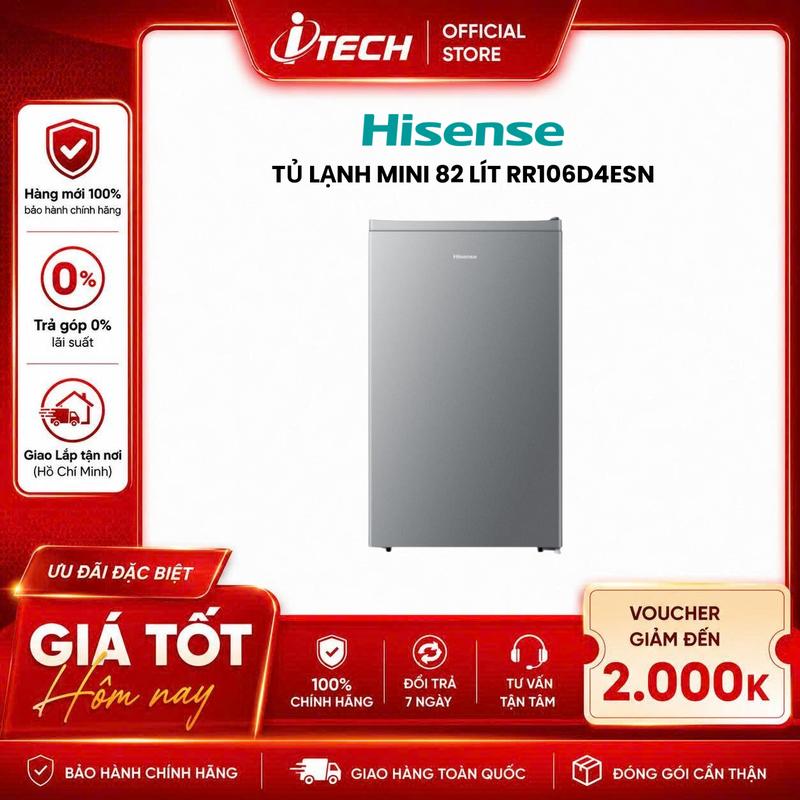RR106D4ESN - Tủ lạnh Hisense 82 lít RR106D4ESN