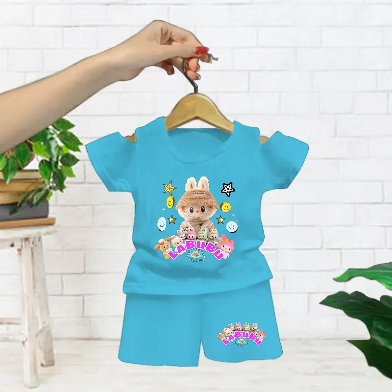 PFW Fashion - Setelan Anak SABRINA Perempuan Motif Labubu Macaron / Fashion Anak Terbaru Usia  1-4 Th 2