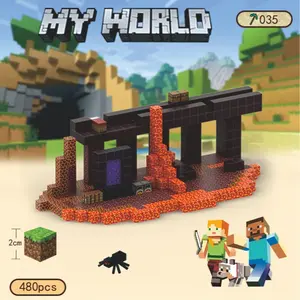 Minecraft magnetic Block Set 128 pcs, 143 pcs, 150 pcs, 200 pcs dan seterusnya