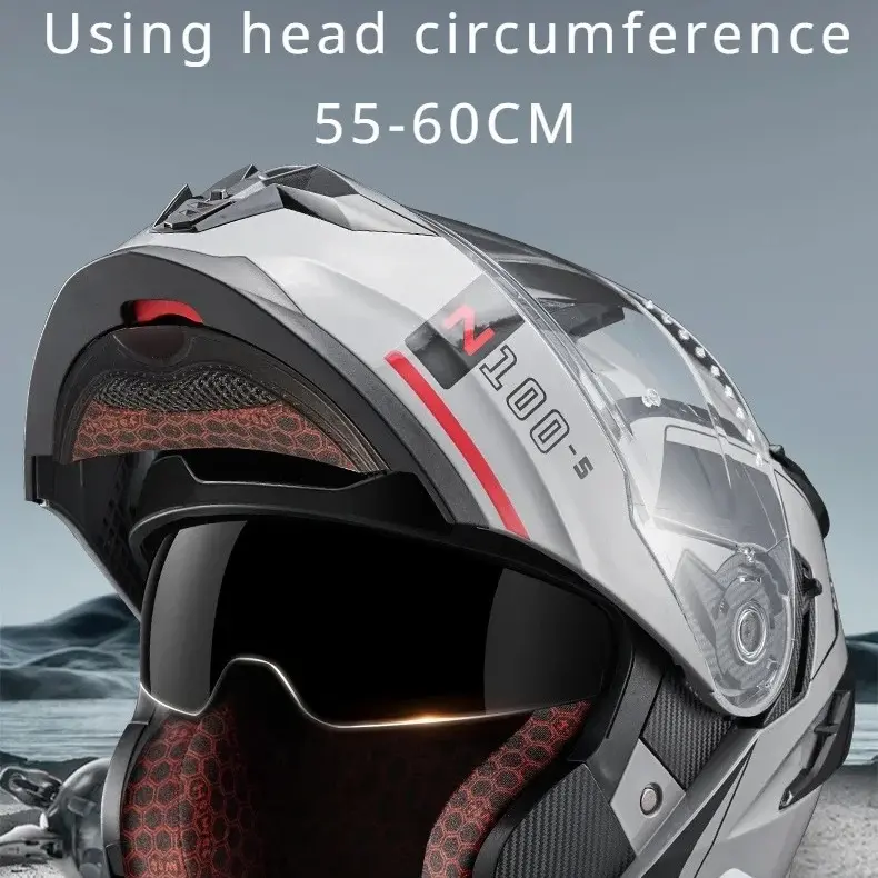helm sepeda motor Perlindungan berkendara Helm pengaman Helm yang ramping Anti jatuh, anti terjepit 0