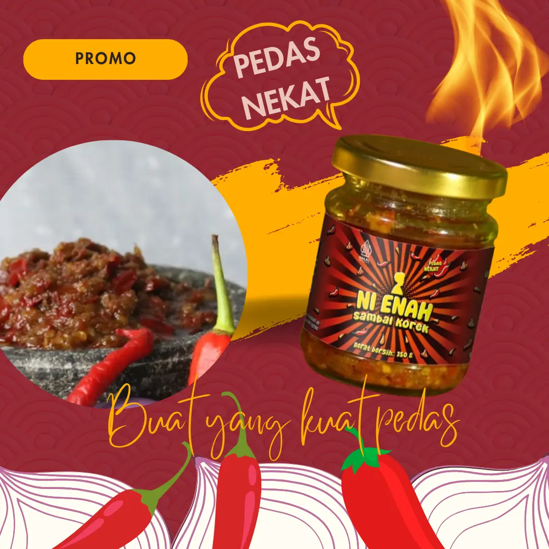 Sambal Korek Ni Enah 150 gram Pedas Nekat buat yang kuat pedas Masakan
