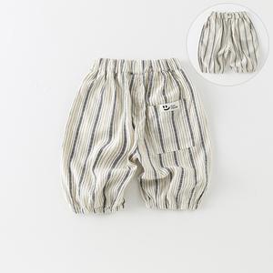 SCBEBE 男の子用ストライプリネン-ブレンドハレムショーツ AK700