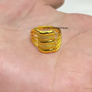 Cincin Tembaga Lapisan Emas 24 K Terbaru Anti Luntur