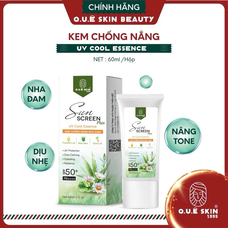 VIP Kem Chống nắng SUN SCREEN chiết xuất nha đam 60ml hỗ trợ nâng tone thương hiệu Quê Skin Làm Đẹp Da Skincare kem chống nắng Nữ và NAM dịu nhẹ
