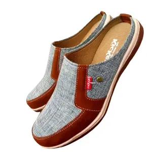 Sepatu sandal 07 kulit pria slip on kasual keren. bahan bagus sol karet tpr anti slip