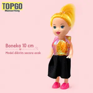 Boneka Wanita lucu 10cm Koleksi Mainan Boneka Anak Cocok untuk Mainan Adegan 1PCS