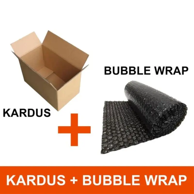 PACKINGAN TAMBAHAN KARDUS DAN BUBBLE WARP