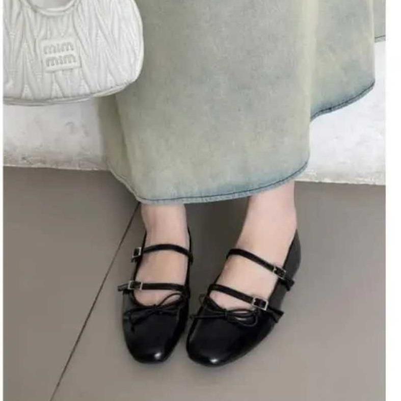 Sepatu Flatshoes wanita premium sol karet silva gesper dobble Kerja wanita 4