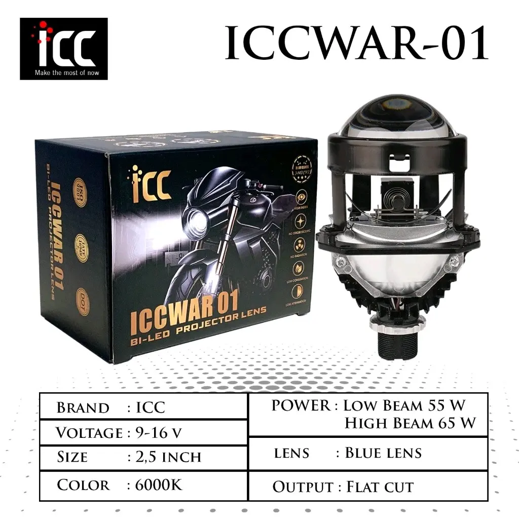 BILED PROJECTOR ICC WAR 2,5 INCH 65 WATT- SATUAN