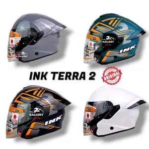Ink Terra 2 Solid All Variant Warna | Helm Ink Tera 2 Double Visor Original SNI