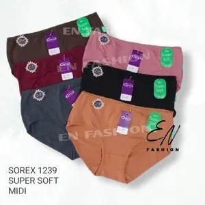 Celana dalam cewek sorex midi 1239,promo 3,6,12 pcs lembut nyaman super soft wanita Dewasa Remaja