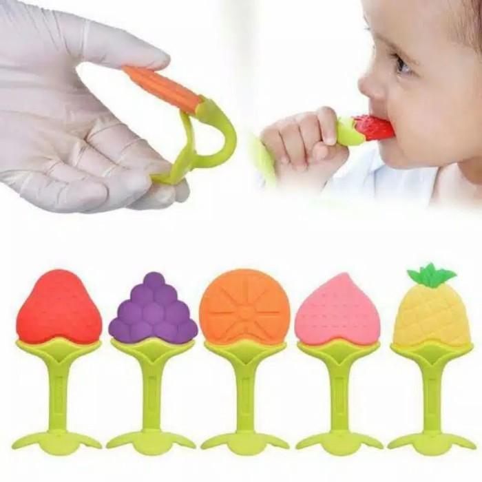 Product Introduction of Teether bahan silikon gigitan bentuk buah Baby fruit teether GS-01 5