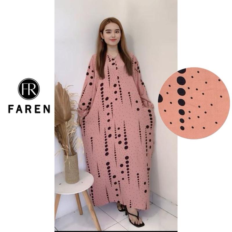 Daster Faren - Gamis Busui Panjang  Muslim Jumbo Dress Rayon Motif Kekinian Wanita 4