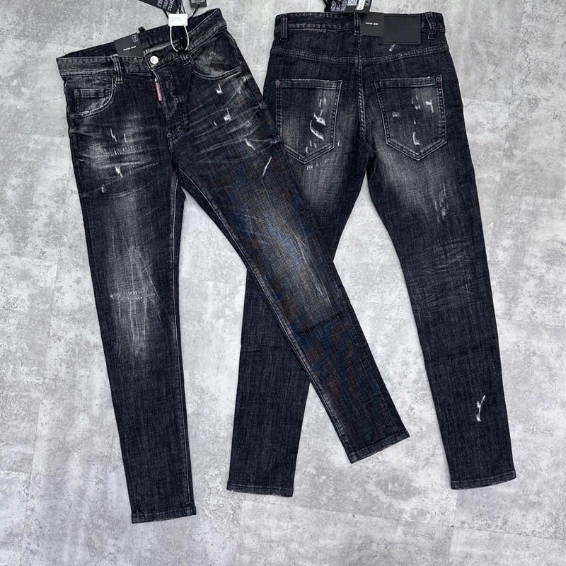 Quần jean nam DS, Q xám wash rách nhẹ hàng Quảng Châu