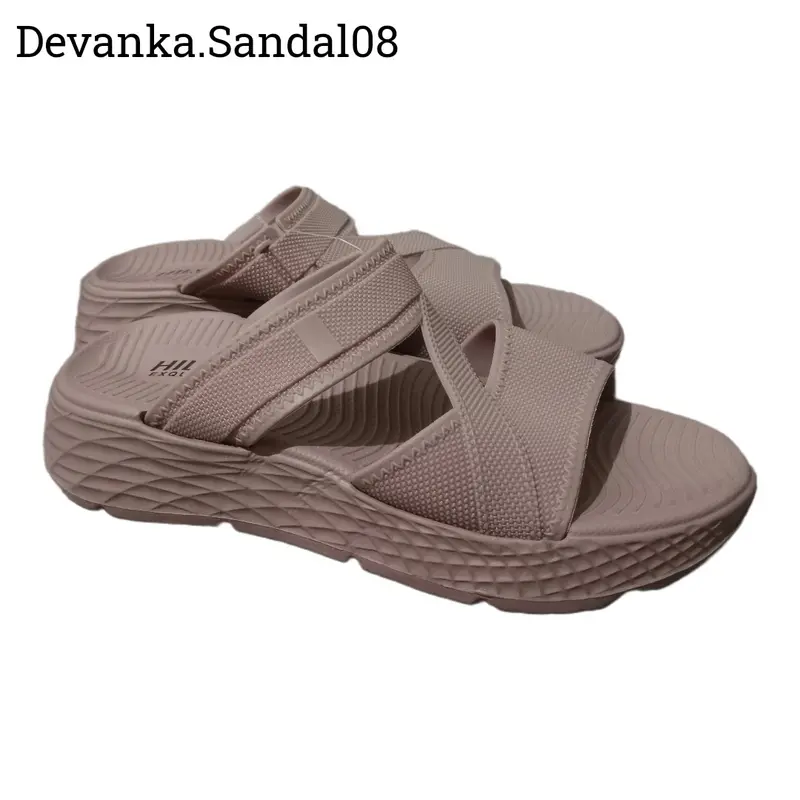 Sandal Selop Wanita Wedges Kekinian Elegan Korean Style Karet Empuk 4