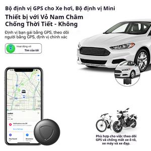 Thiết bị theo dõi GPS thông minh, Nhỏ, dành cho các thiết bị iOS, Ứng dụng Find My, Thiết bị cảnh báo chống mất, được chứng nhận MFI, Thích hợp cho ô tô, xe máy, xe đạp, chìa khóa ô tô, cũng để theo dõi thú cưng / trẻ em
