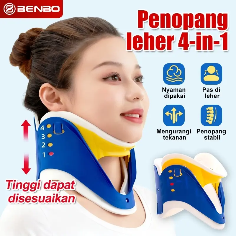 BENBO 4 IN 1 Penopang Tulang Leher-Untuk fiksasi eksternal dan penopang kepala manusia,Alat bantu ortopedi untuk pasca operasi