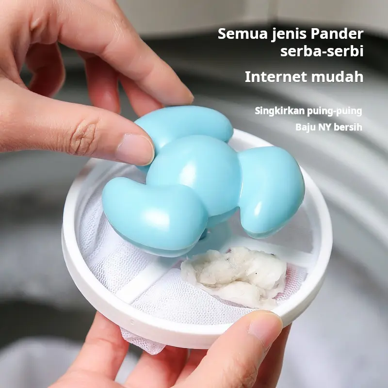 Mesin cuci tas filter apung filter serat penghilang rambut dekontaminasi bola cucian bola cuci bola cucian berbentuk bunga plum 4
