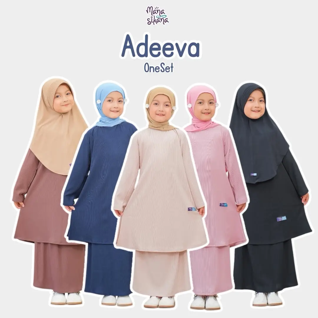 MANASIKANA Adeeva Oneset Tunik Rok Casual Sporty Anak Perempuan 4-13th (tanpa jilbab)