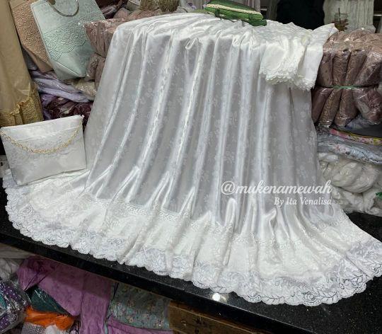 Mukenamewah - Mukena Yura - Mukena sutra embos premium - mukena mewah - Elegant