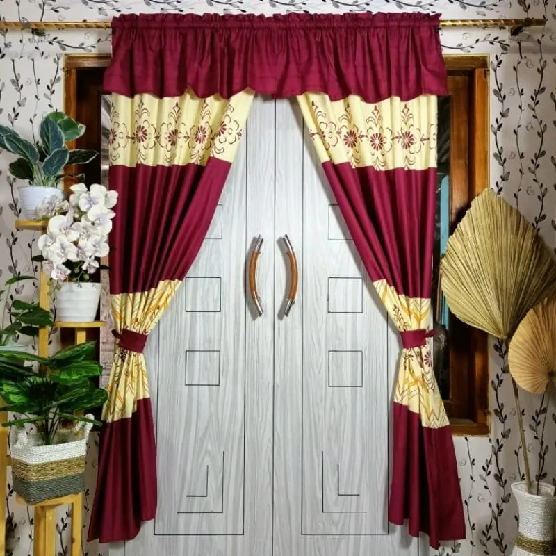 GORDEN SERUT PINTU DAN JENDELA PAKET HEMAT 100 RIBU DAPAT 5 PCS BAHAN KATUN MOTIF ELEGANT Tali 6