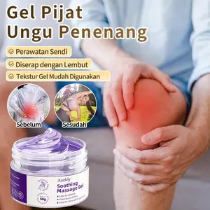 Aeekiy Gel Pijat Ungu Penenang dengan Tekstur Lembut dan Segar Mudah Diratakan Tidak Lengket Cocok untuk Pijat dan Relaksasi Sehari-hari Pengencang