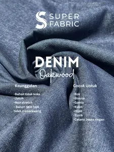 Kain Denim Oakwood Jeans Denim Tipis 0.5 meter