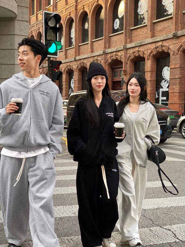 Set Bộ Nỉ Áo Khoác Hoodie Zip Semi-Boxy Teelab Alter World Tour CB126