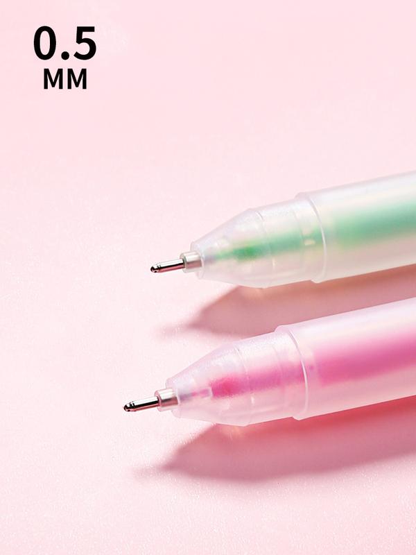 Pena gel 0,5 mm 12 warna gaya sederhana / Pena akuntansi tangan pena tanda tangan berwarna-warni - coco_market 5