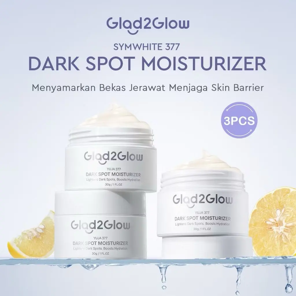 Glad2Glow Yuja Symwhite 377 Dark Spot Moisturizer menghilangkan flek hitam bekas jerawat