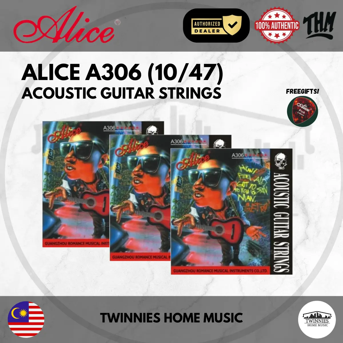 ALICE A306 ACOUSTIC GUITAR STRINGS
