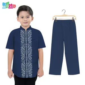 Ulikids Baju Muslim Set Setelan Koko Anak Anak Laki-Laki Kombinasi Bordir Batik 4-10 Tahun Bahan Katun Toyobo Premium Lembut Nyaman Terlaris Dan Termurah Lebaran 2024