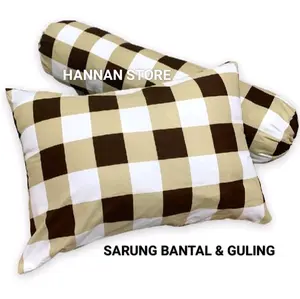 4pcs Sarung Bantal Resleting dan Sarung Guling Tali