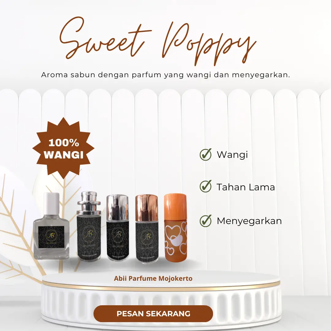 Parfum sweet poppy recomended tahan lama  menyegarkan botol 20ml Perfume Pria Wangi