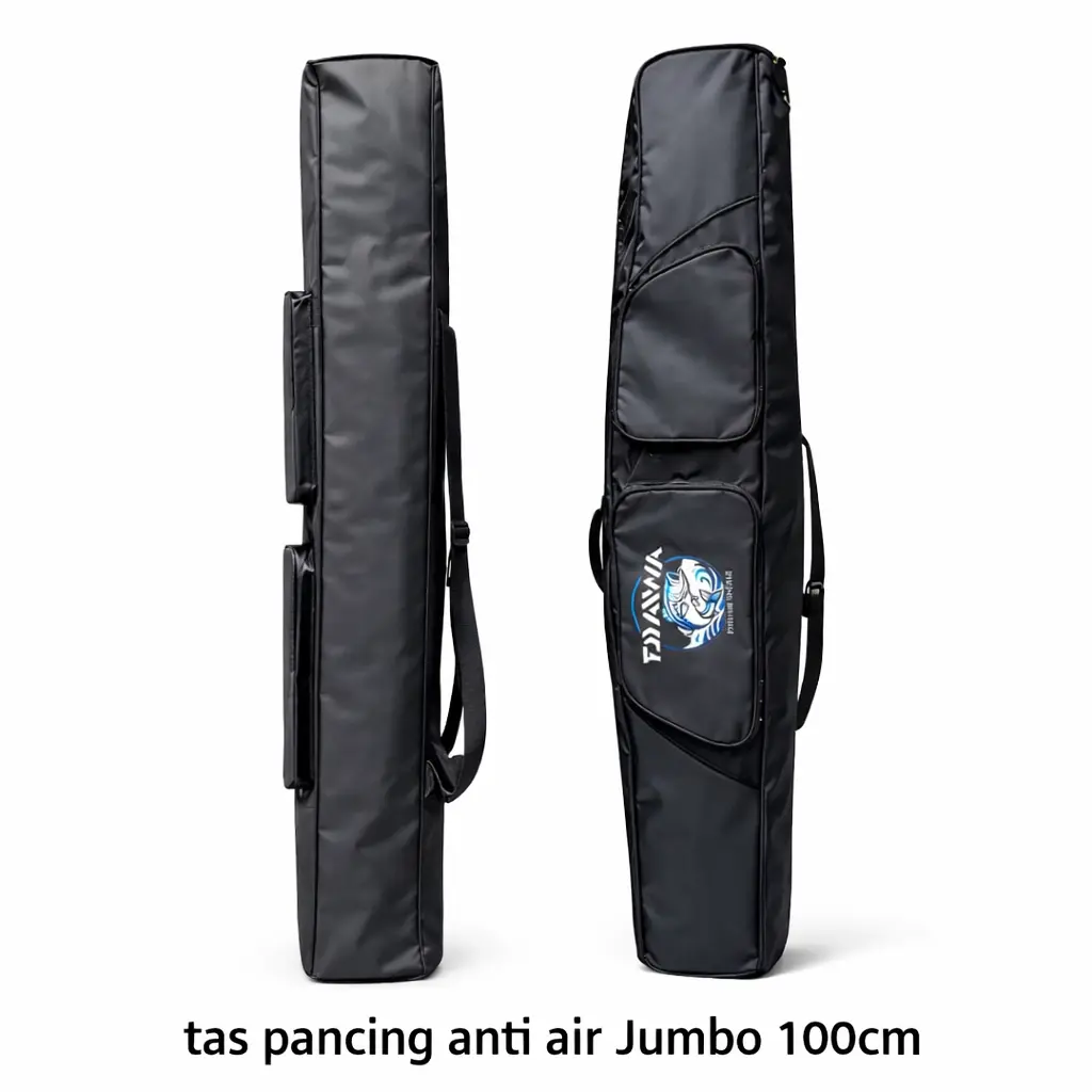 Tas pancing Anti air 100Cm 2 Kantong depan joran reel