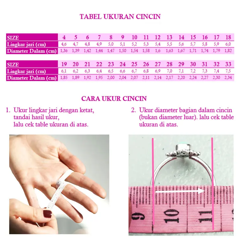 Cincin Simple Perak 925 Asli Cincin Wanita Minimalist Kotak Plain 8