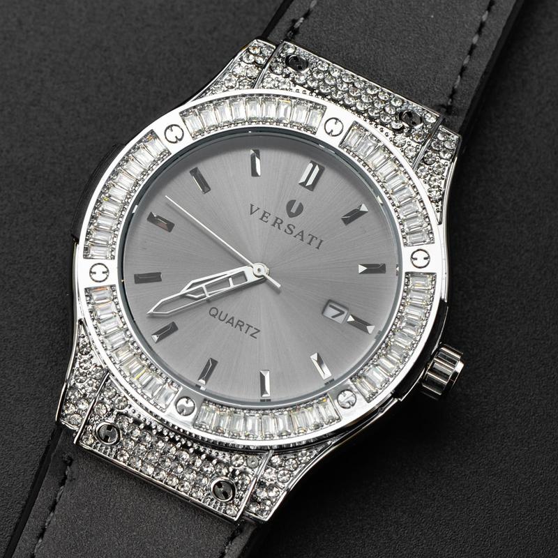 MS STORE - VŨ VĂN KHẢI Đồng Hồ Nam Versati Phiên Bản Đính Đá Cao Cấp Thời Trang Sang Trọng- M112