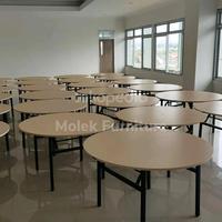 Gambar Meja Lipat Bulat INCO DONZE Diameter 120 cm Molek Furniture dari Molek Furniture Gading Serpong Kab. Tangerang 4 Tokopedia