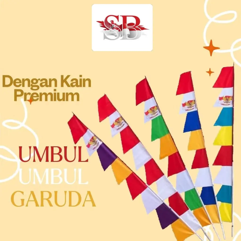 BENDERA UMBUL-UMBUL WARNA WARNI PANJANG 3 METER