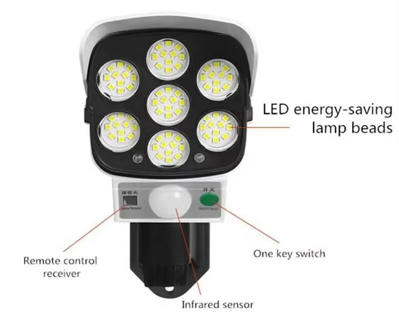 Product Introduction of 77LED Solar Sensor Wall Light - Waterproof Human Induction Street Lamp for Outdoor 6