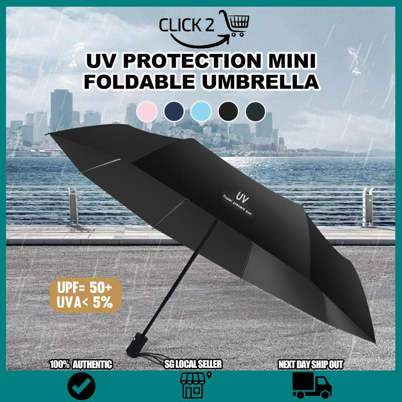 SG Anti UV Protection Mini Foldable Umbrella/ Glue Sunscreen Sunshade Umbrella/ Automatic Umbrella Windproof 1