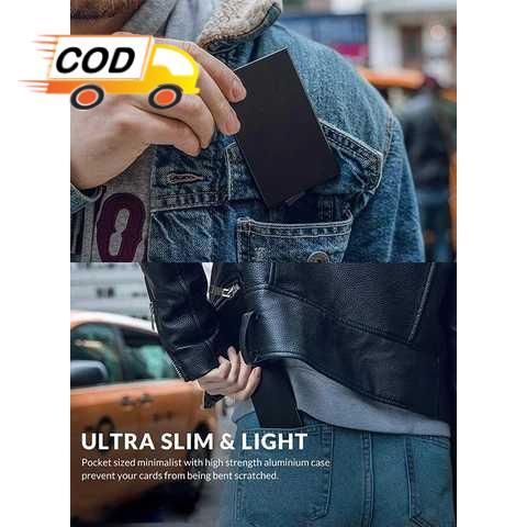 Product Introduction of Dompet Kartu Pria Wanita Slim Slider Aluminium Aman Anti Pencurian RFID Cashless Kredit Card ATM KTP 24