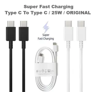 Kabel Data Type C to Type C Original 3A 25W 1M 15W Super Fast Charging SFC untuk Galaxy A05S A06 A07 A14 A15 A16 A17 A23 A24 A25 A26 A33 A34 A35 A52 A52S A53 A54 A55 A70 A71 A72 A73 25 Watt Tipe