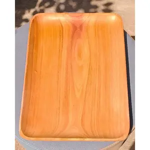 nampan kayu/baki kayu persegi 30x40cm kayu mahoni Kitchenware