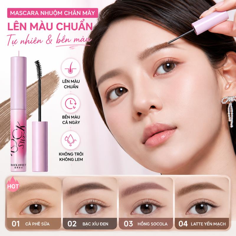 ROCKSWEET Mascara Lông Mày ,4 Sắc Thái Nóng Bỏng Cho Lông Mày Phồng Hàn Quốc,…