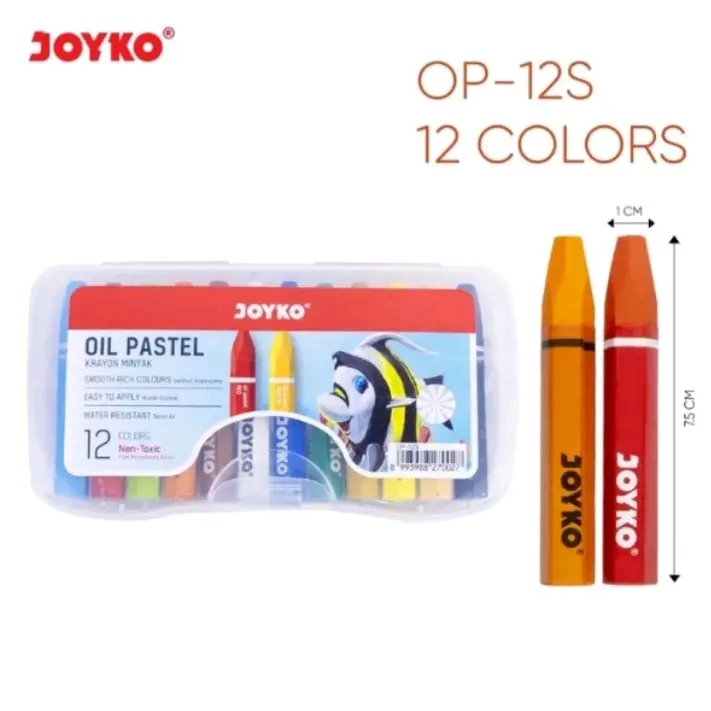 Crayon / Oil Pastel JOYKO 12 warna ( 1 SET )
